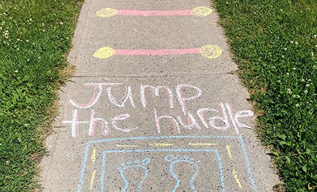 Interactive chalked sidewalks